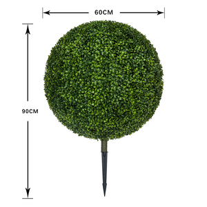 Custom حجم كبير مخصص لمسة حقيقية 23 بوصة توبياري فو شجيرات بوعاء مع الأرض ارتفاع الشجيرات الكرة توبياري اصطناعية - Product Image 2