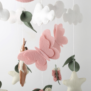 <span class=keywords><strong>Mobile</strong></span> <span class=keywords><strong>pour</strong></span> <span class=keywords><strong>bébé</strong></span> cerf, décoration de chambre d'enfant sur le thème de la forêt, animaux en feutre pastel, jouets suspendus <span class=keywords><strong>pour</strong></span> berceau - Product Image 4