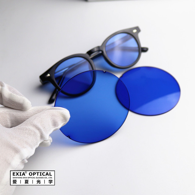EXIA Lens E2A-AB Sunglasses Lens Blue Color Lenses Base Curve 2 Super Hydrophobia Anti-Scratch UV400