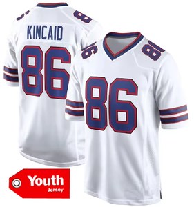 Camiseta de Fútbol Americano Juvenil 2025 de los Buffalo Bills, Blanca, con Números Cosidos: 17 Josh Allen, 40 Von Miller, 86 Kincaid, 4 Cook, 58 <span class=keywords><strong>Milano</strong></span>, 0 Coleman - Product Image 2