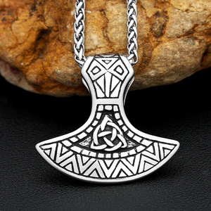 Collar de Acero Inoxidable con Colgante de Hacha Vikinga de Estilo Nórdico yunnique, Joyería para Hombre, Diseño Geométrico, Accesorio de Moda - Product Image 3