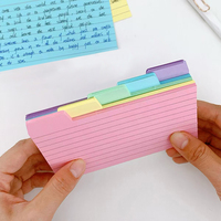 Cartes de notes colorées lignées 3x5 pouces, cartes d'indexation pour usage scolaire