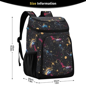 Sac à dos isotherme léger et imperméable personnalisé avec impression spatiale et logo – Grande capacité – Offre spéciale - Product Image 2