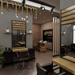 Muebles de Salón Comercial con espejo de madera de diseño moderno de lujo incluye silla de pedicura de unidad de peluquero para uso al aire libre, muebles de nuevo modelo - Product Image 3