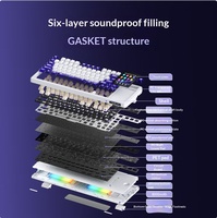 Clavier mécanique personnalisé AULA L99 84 touches 75% Tri-mode 8000 mAh Écran tactile IPS 3,98'' Gasket Hot-swappable RGB pour Gaming et Bureau