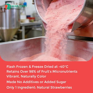 Muestra Gratis de Polvo de Fresa Puro Liofilizado Natural en Bolsa de 50g, Polvo con Sabor a Fresa, Polvo de Fruta de Fresa 100% - Product Image 4