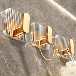 Ganchos Autoadhesivos para Pared, Ganchos Acrílicos para Baño, para Colgar, Gancho Adhesivo Impermeable, Toallero, Accesorios para el Hogar - Product Image 1