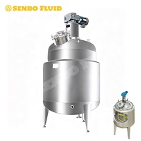 Cuve de mélange industrielle automatique en acier inoxydable de qualité alimentaire, haute efficacité, pour chocolat, sauce tomate, sauce chili et applications chimiques