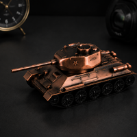 Modelo de Tanque de Simulación Retro Miniatura de Primera Calidad, Artesanía Metálica para Decoración de Escritorio en el Hogar, Compatible con OEM y ODM