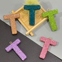 Breloques Bling en forme de lettre anglaise pour coques de téléphone et iPad, accessoires de décoration