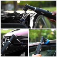 Kit de polissage sans fil avec 2 batteries au lithium 12V 2000mAh, polisseuse orbitale/rotative mini pour voiture, machine de detailing automobile sans fil
