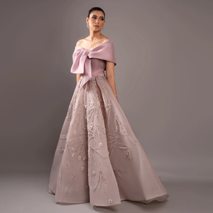 Mily Bridal ASAXD051 Elegante Abito <span class=keywords><strong>da</strong></span> Sera Linea A con Spalle Scoperte e Paillettes, Vestito Lungo Modesto per Ospiti di <span class=keywords><strong>Matrimonio</strong></span> e Feste per Donne - Product Image 2