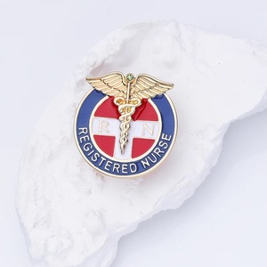 Broche étoile de vie médicale d'urgence en métal en gros broche émail infirmière autorisée - Product Image 3