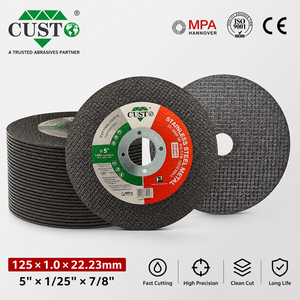 Factory Wholesale 125mm Cutting Disc 1mm Thin T41 Cut Off <strong>Wheel</strong> 80m/s Metal Inox 22.2mm <strong>Bore</strong> Bulk Price - Product Image 1