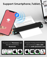 Imprimante Thermique Portable A4 sans Encre, sans Fil, Bluetooth, pour Usage Quotidien