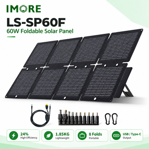 60W Foldable <b>Solar</b> Panel USB Type C 24% Efficiency Monocrystalline ETFE <b>Charger</b> for <b>Phones</b> Power Banks GPS Cameras and Camping - Product Image 1