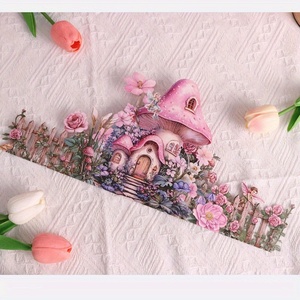 การ์ดอวยพรแบบป๊อปอัพ3D สาวน้อยสวนดอกไม้เป็นมิตรต่อสิ่งแวดล้อมสำหรับวันแม่และวันวาเลนไทน์การ์ดซองจดหมาย - Product Image 2