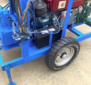 Foreuse hydraulique rotative mobile à moteur essence pour puits d'eau, diamètre 200 mm, profondeur 40 m - Product Image 4
