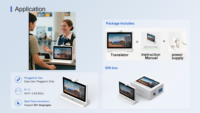 Traductor de Voz con IA en Tiempo Real, Dispositivo de Escritorio Inteligente con Pantalla Dual IPS de 10 Pulgadas para Negocios Internacionales y Oficinas