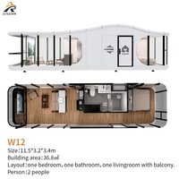 Maison conteneur mobile en acier écologique, étanche, préfabriquée, design moderne, durable, blanche, petite, vente en gros