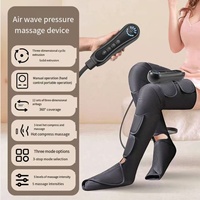 Masseur de genou avec compression par airbag et thérapie thermique, massage intelligent par pétrissage pour la cuisse, le mollet et le pied, idéal pour la relaxation musculaire