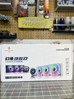 Refroidisseur de CPU liquide blanc CM-240 CoolMan avec dissipateur thermique en cuivre d'interface d'alimentation multi-plateforme ARGB à 3 broches