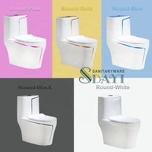 SDAYI奢华西方流行设计浴室陶瓷一体式马桶P陷阱wc金色电镀马桶套装 - Product Image 6