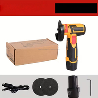 Meuleuse d'angle sans fil professionnelle sans balais 9000 tr/min, mini portable pour meulage, découpe, polissage avec interrupteur à palette