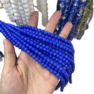 Cuentas Sueltas de Cristal de Vidrio de 6mm en Colores Blanco, Rosa y Amarillo, en Caja, para la Fabricación de Joyería, Venta al Por Mayor - Product Image 1