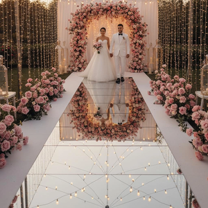 <span class=keywords><strong>Film</strong></span> de sol en or argenté brillant miroir pour animaux de compagnie autocollant mural miroir doux pour les décorations de danse de <span class=keywords><strong>mariage</strong></span> - Product Image 1