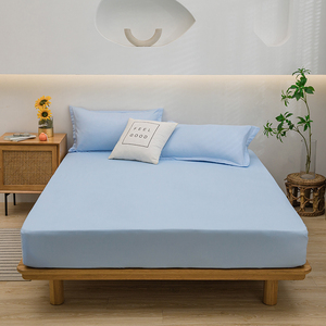 Une <span class=keywords><strong>housse</strong></span> de lit simple de couleur pure <span class=keywords><strong>housse</strong></span> de protection de <span class=keywords><strong>matelas</strong></span> simple et entièrement enveloppée (sans taie d'oreiller) pour toutes les saisons - Product Image 6