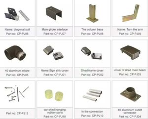 Cocheras de Aluminio con Techos de Láminas de Policarbonato, Garajes, Marquesinas, Cobertizos para Autos, Garaje con Marquesina - Product Image 6