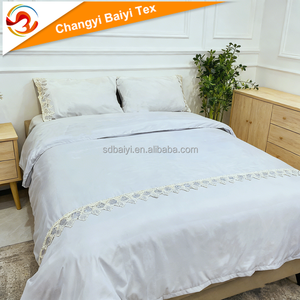 Ensemble <span class=keywords><strong>de</strong></span> housse <span class=keywords><strong>de</strong></span> couette en microfibre <span class=keywords><strong>de</strong></span> qualité supérieure, personnalisable, écologique, toutes saisons, 4 pièces, taille King, avec dentelle, ensemble <span class=keywords><strong>de</strong></span> linge <span class=keywords><strong>de</strong></span> <span class=keywords><strong>lit</strong></span> - Product Image 5