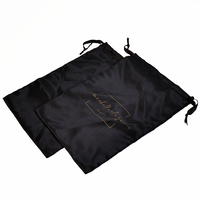 Sac à poussière en satin de soie imprimé de luxe personnalisé avec cordon de serrage pour sac à main en tissu, chaussures, sous-vêtements, casquette, sèche-cheveux, emballage, sacs cadeaux