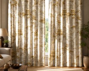 Premium Golden Temple Scenic <b>Curtain</b> Velvet Or Blackout Art Nouveau Window Each Panel Elegant Decorative Drapes <b>for</b> Living Room - Product Image 4