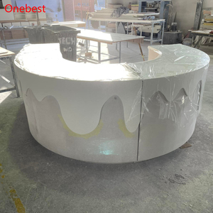 Thổ Nhĩ Kỳ Thiết Kế Vòng Ice Cream Thanh Truy Cập Trắng Corian Bề Mặt Rắn Khách Hàng Thanh Chiều Cao Bảng - Product Image 6