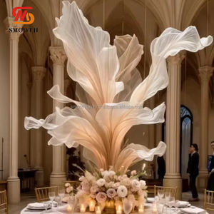 LISSE élégante décoration de mariage articles de Table en gaze scène florale accessoires de scène scène paysage décoration pièce maîtresse de mariage - Product Image 1