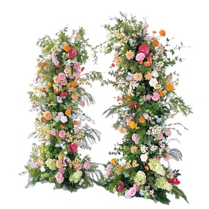 Arche de fleurs colorée personnalisée pour mariage, fabriquée sur mesure pour la décoration de toile de fond de mariage - Vente en gros directe usine - Product Image 6