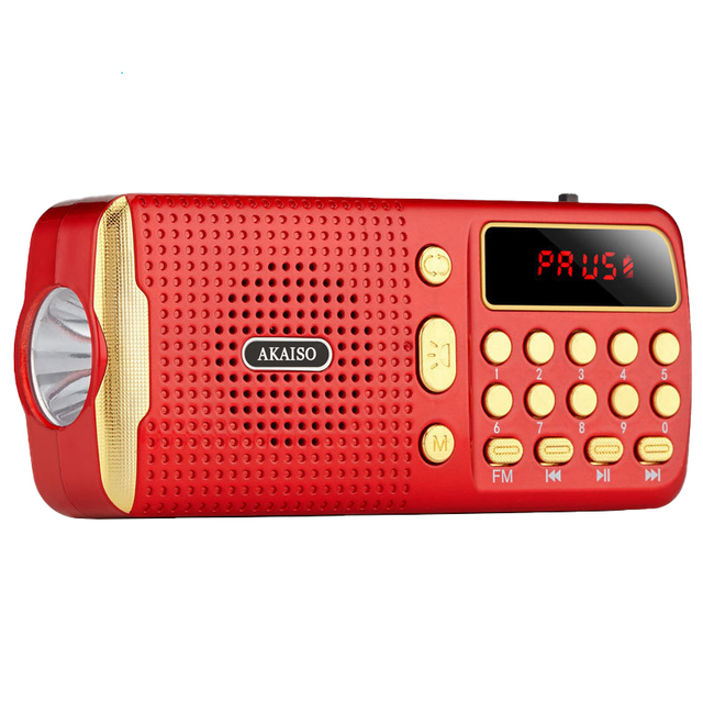 Hot Sell Cheap Mini Led Flashlight FM Portable Radio with Rechargeable Battery USB Portable Radio