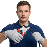 Sécateur industriel Gude 1107 avec lame en acier SK5, poignée en plastique antidérapante et confortable pour le jardinage
