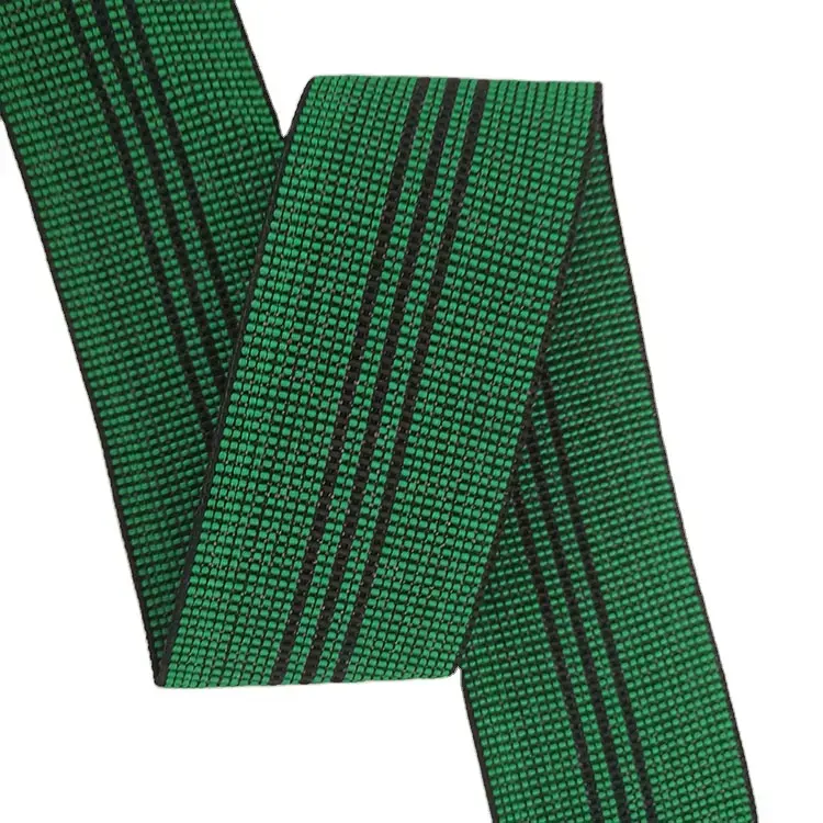 Großhandel Custom Fashion Elastic Band Tape Starke schwere grüne Sofa Back Gurtband