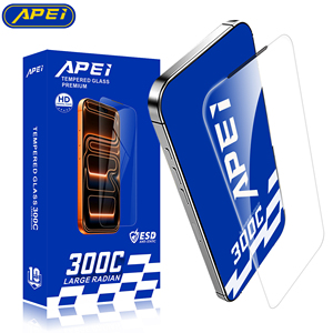 Protector de Pantalla Transparente 3D 300c Sin Borde Negro, Cristal Templado 9H Ultra Resistente a Explosiones para <span class=keywords><strong>iPhone</strong></span> 17 16 - Product Image 1