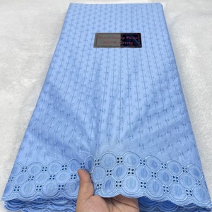 Nueva Tela <span class=keywords><strong>de</strong></span> Encaje Africana Ecológica <span class=keywords><strong>de</strong></span> 5 Yardas, 100% Algodón, Color Blanco, para Bodas, Fiestas Nocturnas, Ropa Masculina - Product Image 3