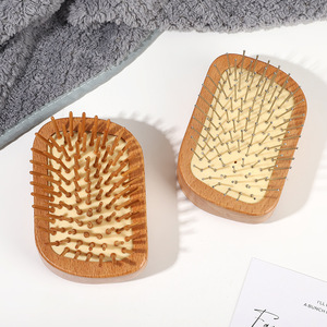 <span class=keywords><strong>Cepillo</strong></span> de Pelo de <span class=keywords><strong>Madera</strong></span> Natural Hecho a Mano, con Púas de Bambú, Masajea el Cuero Cabelludo, Desenreda Todo Tipo de <span class=keywords><strong>Cabello</strong></span>, Estimula el Crecimiento del <span class=keywords><strong>Cabello</strong></span>, para el Hogar - Product Image 2