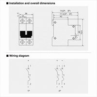 Interruptor Automático Miniatura (MCB) de CC de 2 Polos YIJIN/OEM Directo de Fábrica, 250V 440V, 63A-125A, Capacidad de Ruptura de 6kA, Tipo C para Carril DIN