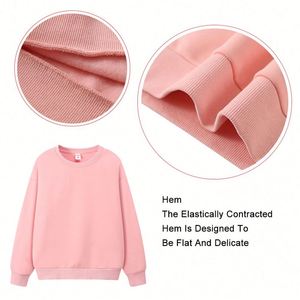 Sweat-shirt personnalisé de haute qualité 100% coton, imprimé neutre, streetwear d'hiver, sans cordon, vente en gros - Product Image 2