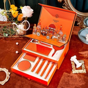 Set de Maquillaje <span class=keywords><strong>Yuri</strong></span> Yula Light Mist Silk Soft de 11 Piezas para Principiantes, Regalo de San Valentín o Cumpleaños, Caja Naranja, Edición Limitada Shantou - Product Image 4