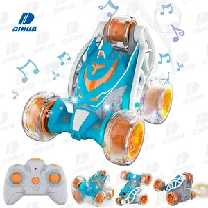 5 Wheels Remote Control Car RC Flip Stunt Car 360 Degree Rolling Twister With Lights Music Spray Steam RC Car Toy For Kids