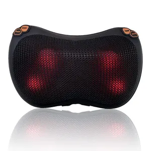 Factory Hot Sale New Design Portable Travel Pillow Car Back Neck Massage Pillow Electric Massage Pillow