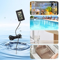 Termómetro Digital LCD Mini de Moda, Sonda de Temperatura Impermeable para Uso en Interiores, Acuarios, Refrigeradores, Congeladores y Peceras